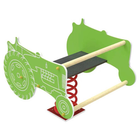 Jeu sur ressort tracteur vert