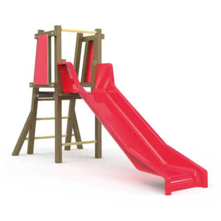 Toboggan rouge hauteur 900 mm