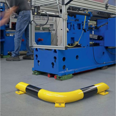 Arceau d´angle haute visibilité sur platines - Gamme Standard - H 86 mm - en situation