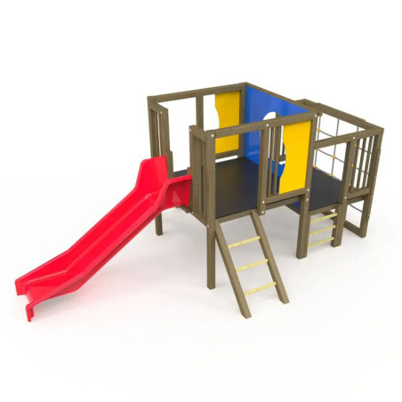 Structure multi-activités en bois pour enfants