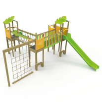 structure pour enfants multi-jeux thème jungle