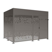 Abri vélos sécurisé tout acier - module initial - 4023 mm - gris
