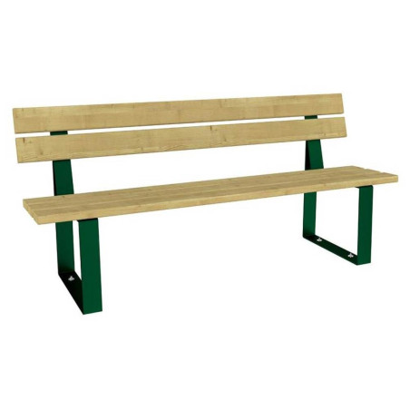 Banc urbain acier gris et bois résineux traité autoclave classe 4