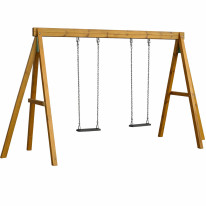 balançoire bois 2 places aire de jeux