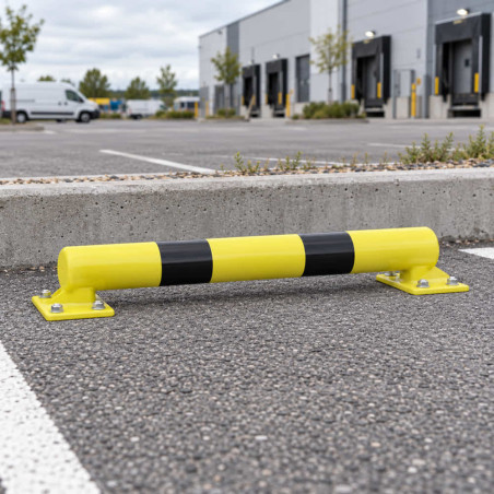 Butée de parking flexible à mémoire de forme