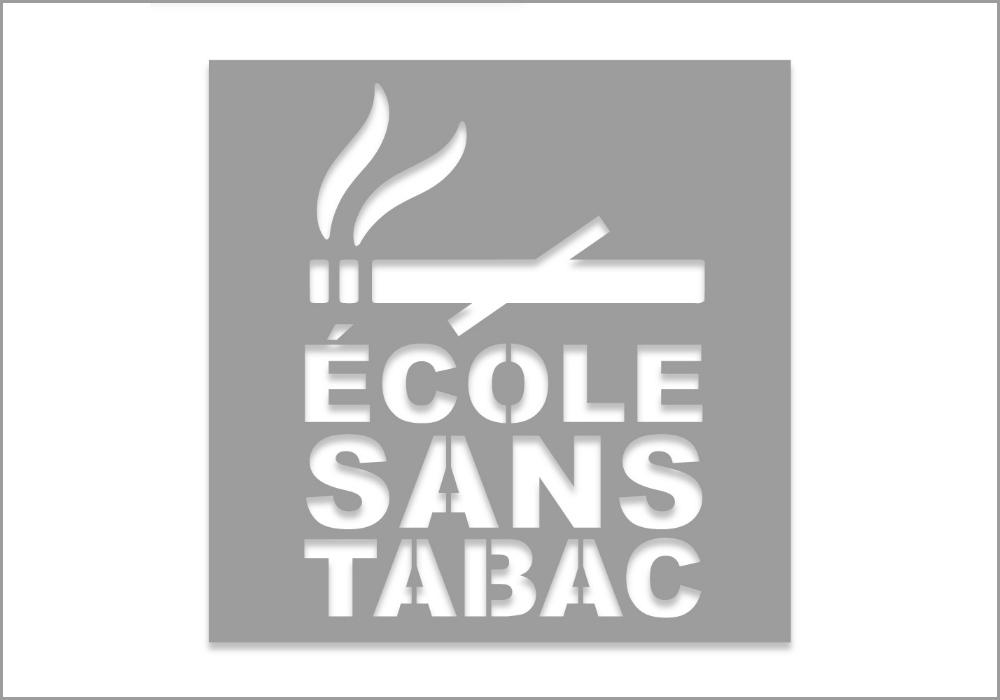 Pochoir "École sans tabac"