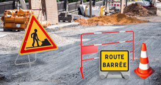 Panneau signalisation de chantier 